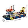 RiceBlock 938 Pieces City Ship Building Blocks Sets, Ocean Exploration