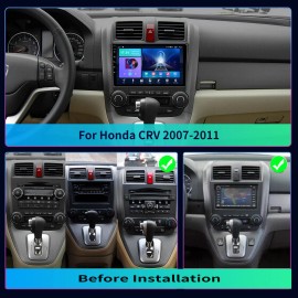 LEECAR For Honda CRV 2007-2011 Apple Carplay Android 12 Car Stereo Radio GPS Navi WIFI