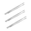 WOONEKY 3pcs Practical Stamp Nipper False Eyelash Tweezer Stainless Steel