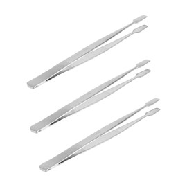 WOONEKY 3pcs Practical Stamp Nipper False Eyelash Tweezer Stainless Steel Tweezer for Stamp Easy to Use Lightweight