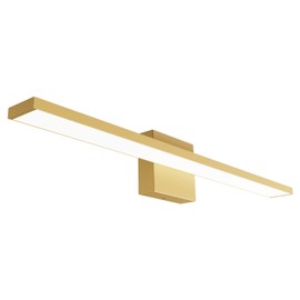 Ralbay 24inch Modern Gold Bathroom Vanity Light 20W Frosted Aluminum Modern LED Gold Bathroom Light Fixtures White Light 6000K