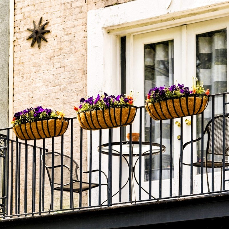 Sekcen Railing Planter Window Box Deck Balcony Rail Planter 24