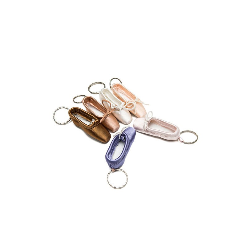 Montesy Handcrafted Ballet Shoe Keychain Silk Pointe Shoe Keyrings Elegant