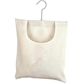 2 Pieces Canvas Clothespin Bags with Hooks for Clothespin Storage for Family Balcony, Beige