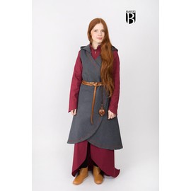 Burgschneider - Wrap Dress Dala Cotton - Dark Grey (XXL/XXXL, for Men and Women, Cotton) Medieval Fantasy - Maiden