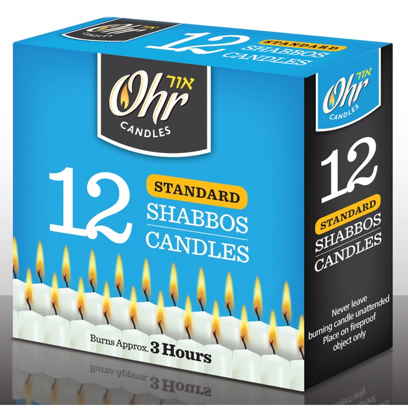 Ner Mitzvah Shabbos Candles - 3 Hour Burn Time -