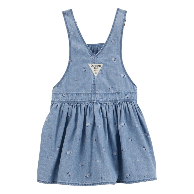 Oshkosh Girl World's Best Overalls, Periwinkle Ozone Wash, 18M