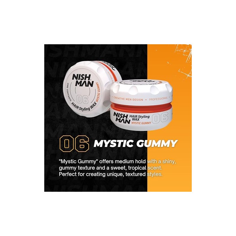 Nishman Serie Hair Styling (06 Mystic Gummy AQUA WAX, 150