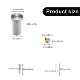 0XBIT Coat Hooks, Silver, Pack of 6 Coat Hooks, Stainless Steel, Towel Hooks for Drilling, Wall Hooks, Stainless Steel, with Mounting Accessories, Suitable for Kitchen and Bathroom