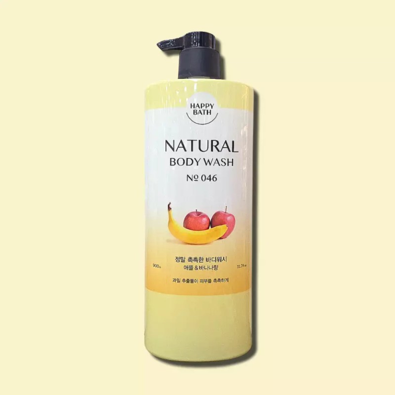 Happybath 해피바스 정말 촉촉한 바디세트 애플 앤 바나나향 (밀크400g+워시900g) 저자극