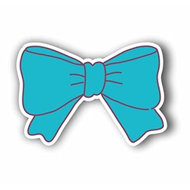 AMA SHOP PVC Sticker Shaped Blue Bow mod.1 | Sticker for Helmet, Motorcycle, Camper, Boat, Car, PC | autoTuning |Funny Stickers