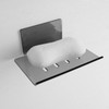 Self Adhesive Soap Dish Wall Mounted, 4 Slot Acrylic Soap
