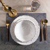 ZAROCRUS Classic Vintage White Melamine Dinner Plate Set, 11-inch Lightweight
