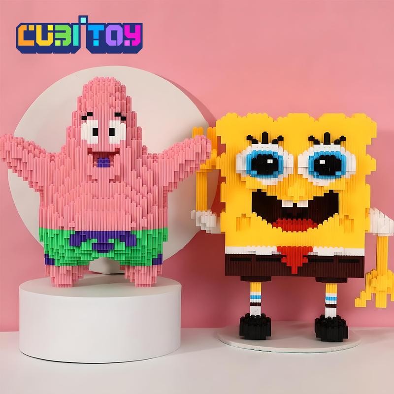 Cubi Cartoon Series Bob (2156 PCS) and Patrick (1860 PCS)