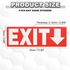 PATIKIL 4Pcs Exit Signs Stickers with Down Arrow,11.8x3.93 Inch Vinyl