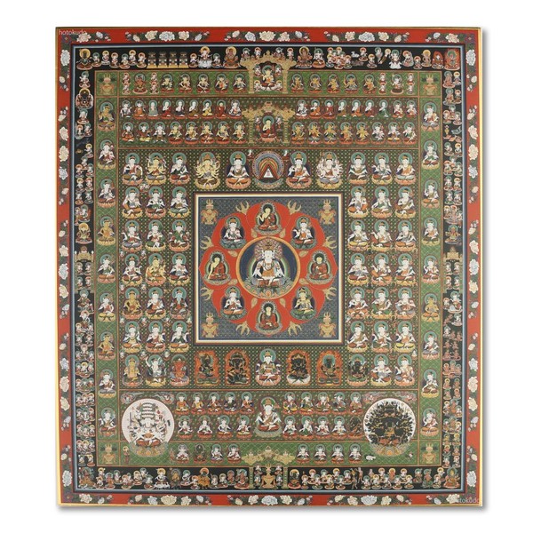Buddha Painting Colored Paper Mandala Preserved World Dark Color