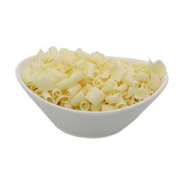 White Chocolate Shaved Curls, OliveNation White Chocolate Curls, Elegant Belgian Chocolate Edible Blossom Curls for Topping, Garnish & Decoration - 2