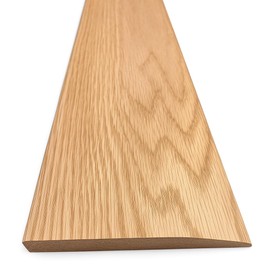Umbral reductor de roble sin terminar de 36 pulgadas, 5 pulgadas de ancho x 5/8 pulgadas de alto, tira de transición de madera maciza para pisos, ribete manchable, fabricada en Estados Unidos (3 pies)