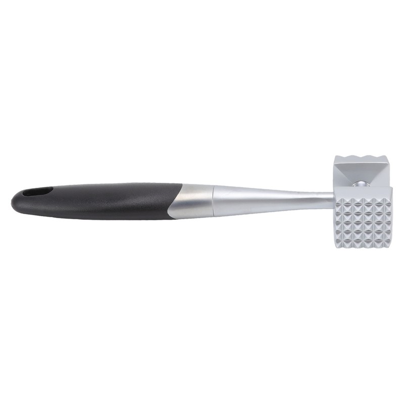 Meat Tenderizer Dual Sided Zinc Alloy Ergonomic Rubber Handle Balanced