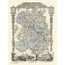 1863 Map Of Shropshire by Thomas Moule 1000 Piece Jigsaw Puzzle
