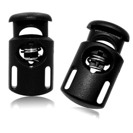 Plastic Cord Locks Single Hole Spring Plug,Suit for Drawstrings, Shoelaces, Bags, Clothing, More(10 pcs)
