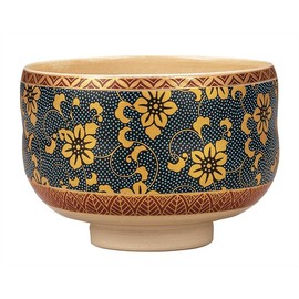 Kyutani Yaki K9-879 Matcha Bowl, Blue Tetsen