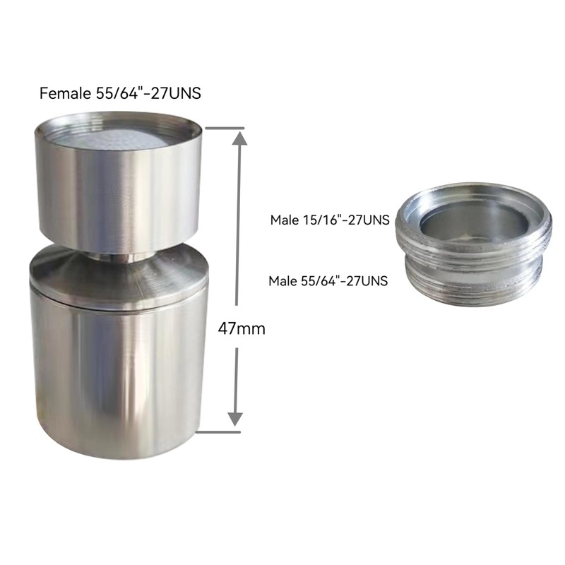 Brushed Nickel Rotate Sink Faucet Aerator.kitchen,bathroom faucet nozzle aerator,faucet extender,