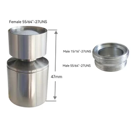 Brushed Nickel Rotate Sink Faucet Aerator.kitchen,bathroom faucet nozzle aerator,faucet extender, 360 degree swivel dual flow sprayer for sink tap head.