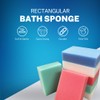 7-Pack Rectangular Bath Sponges - Pink, Green, Blue, White -