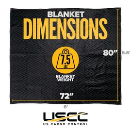 US Cargo Control 95 lb/Dozen, Machine Washable 80"x72" Large Heavy Duty Moving Blanket, MBSUPREME95 Supreme Mover
