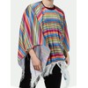 Frog Flag Mexican Ethnic Wear Mexican Poncho Cloak Unisex Rainbow