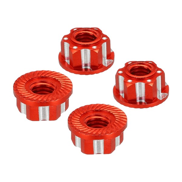 sourcing map Hex Nuts Aluminium M4 RC Wheel Nuts Dustproof