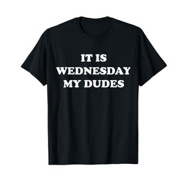 It Is Wednesday My Dudes Meme T Shirt T-Shirt