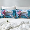feelyou Cute Axolotl Duvet Cover, Seaweed Coral Shell Duvet Cover
