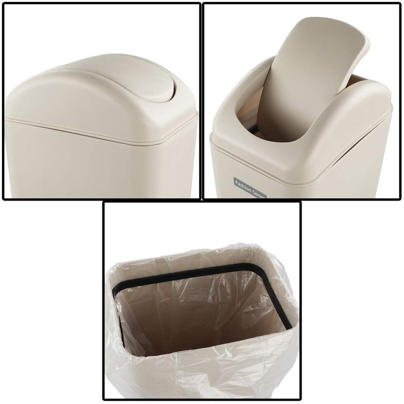 Obstnny Slim Plastic Trash Can for Narrow Spaces at Home