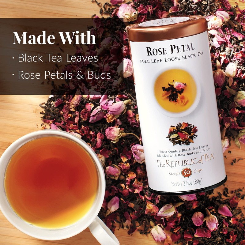 The Republic of Tea - Rose Petal Full-Leaf Loose Black