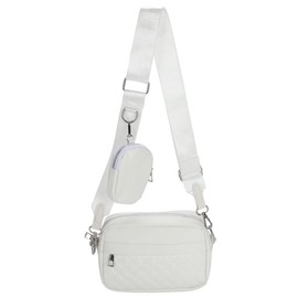 TQUXNGA 2023 Umhängetasche, einfarbig, modische Umhängetasche, großes Fassungsvermögen, vielseitige Tasche mit kleiner Geldbörse für Mädchen, weiß