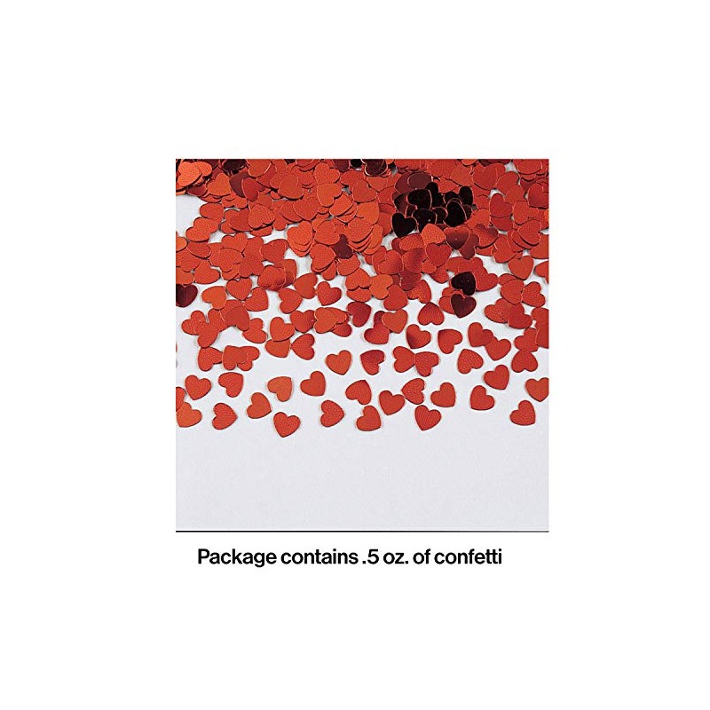 Creative Converting Heart Foil Confetti, Any, Red