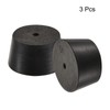 sourcing map Pack of 3 Tapered Rubber Caps 37 mm