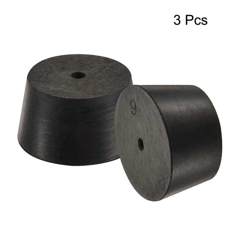 sourcing map Pack of 3 Tapered Rubber Caps 37 mm