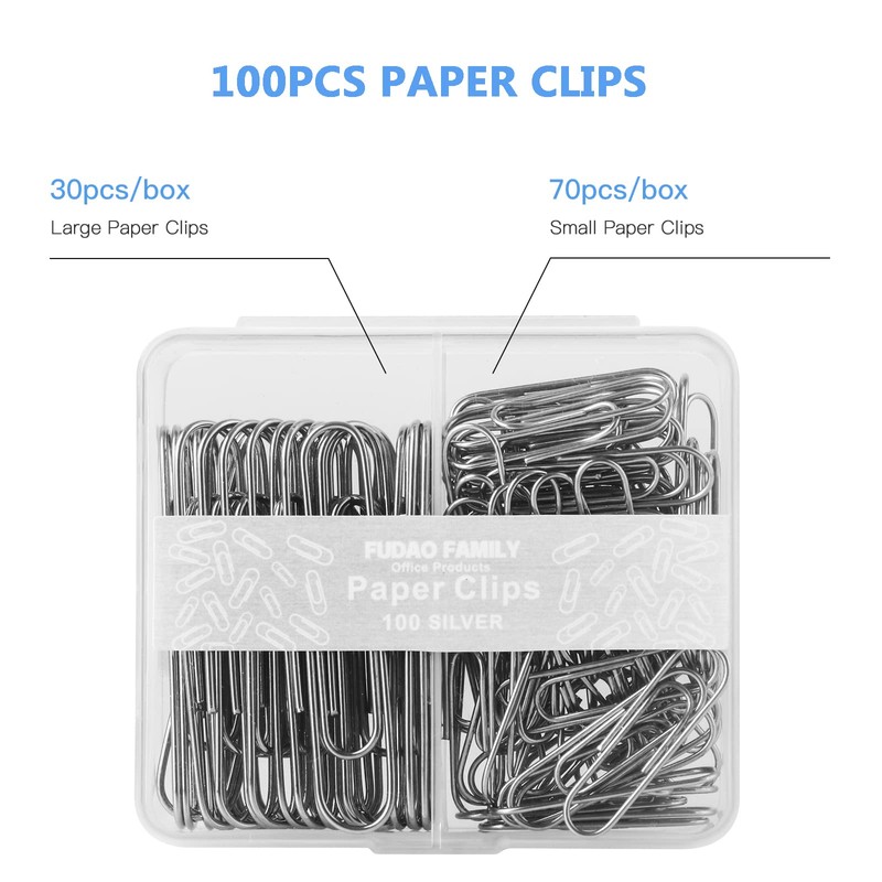 Paper Clips Assorted Sizes, Large Paper Clips, Small Paper Clips,