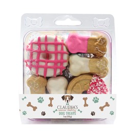 Claudia's Canine Bakery Pink Passion Assortment of Gourmet Dog Cookies, 7oz