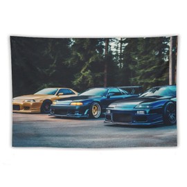 PailailaiNest Wall Art Tapestry R34 Sport Car Racing Jdm Car Tapestry Wall Hanging Wall Tapestries Room Decor Background for Dorm Living Room 40"x60"