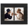 Eosglac 5x7 Collage Picture Frame Distressed Black, 2-Opening Timbermount Rustic