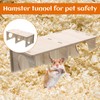 Hamster platform,Hamster Hiding Toys,3 Compartment Wood Pet Hide Peep Shed,Funny
