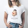 Mr. & Mrs. Panda French Owl Cotton T-Shirt, White