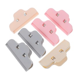 Operitacx Clips Sealer 6 Pieces Tools Bread Bag Clips Large Clips Reusable Bag Clips Air Tight Fresh-Keeping Sealing Grip