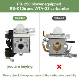 HUSWELL PB250 PB-250LN Carburetor Air Filter Cover for Echo RB-K106 PB-250 ES-250 Leaf Blower PB 250LN Parts 165 Mph and 391 Cfm A021003661 Carburetor Fuel Line kit