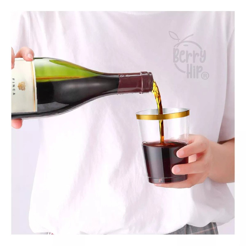 Berry Hip 100 Vasos Desechables Elegantes Plástico 10 Oz Para