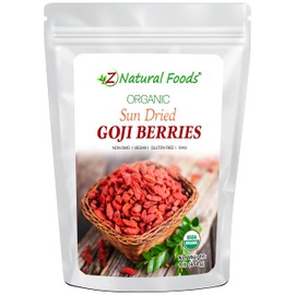 Organic Goji Berries - Premium Quality - Raw Sun Dried - Perfect Berry For Snacks, Smoothies, Cereal, Yogurt, Baking, Salads, Recipes - Non GMO, Vegan, Gluten Free - 1 lb